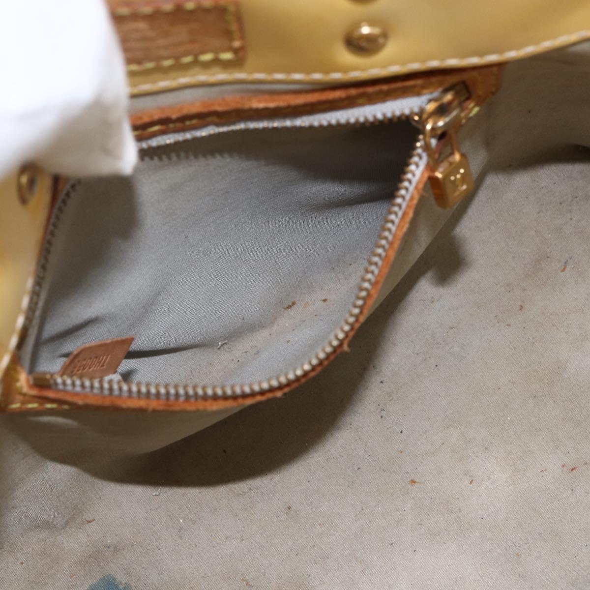 LOUIS VUITTON Monogram Vernis Reade PM Hand Bag Beige M91144 LV Auth BA10192