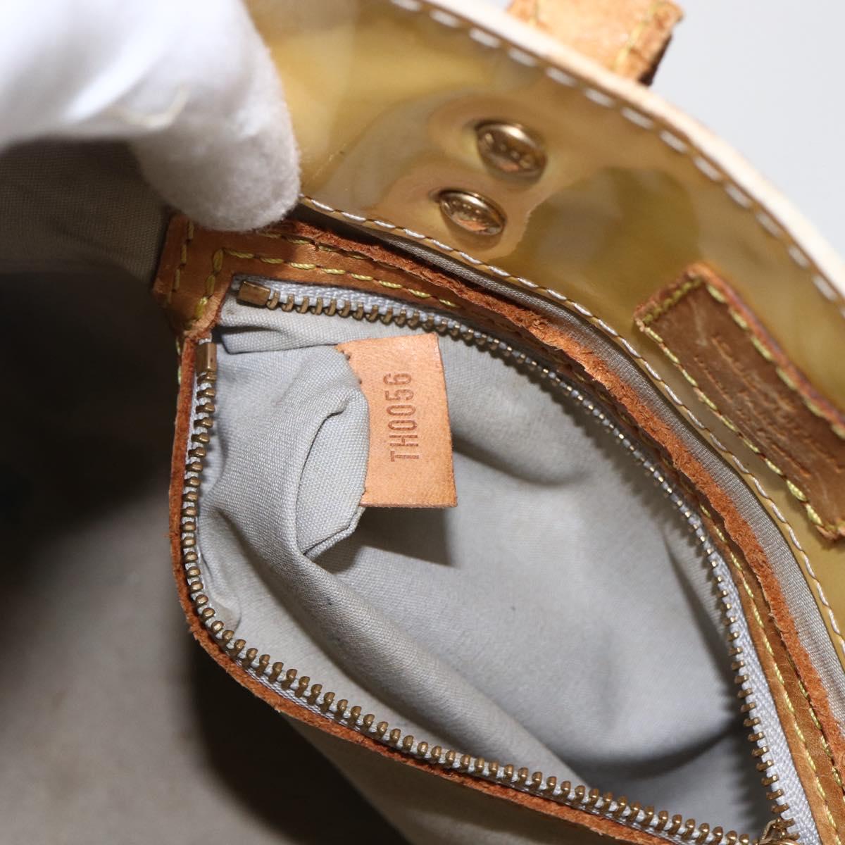 LOUIS VUITTON Monogram Vernis Reade PM Hand Bag Beige M91144 LV Auth BA10192