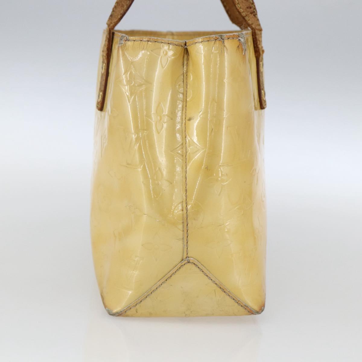 LOUIS VUITTON Monogram Vernis Reade PM Hand Bag Beige M91144 LV Auth BA10192