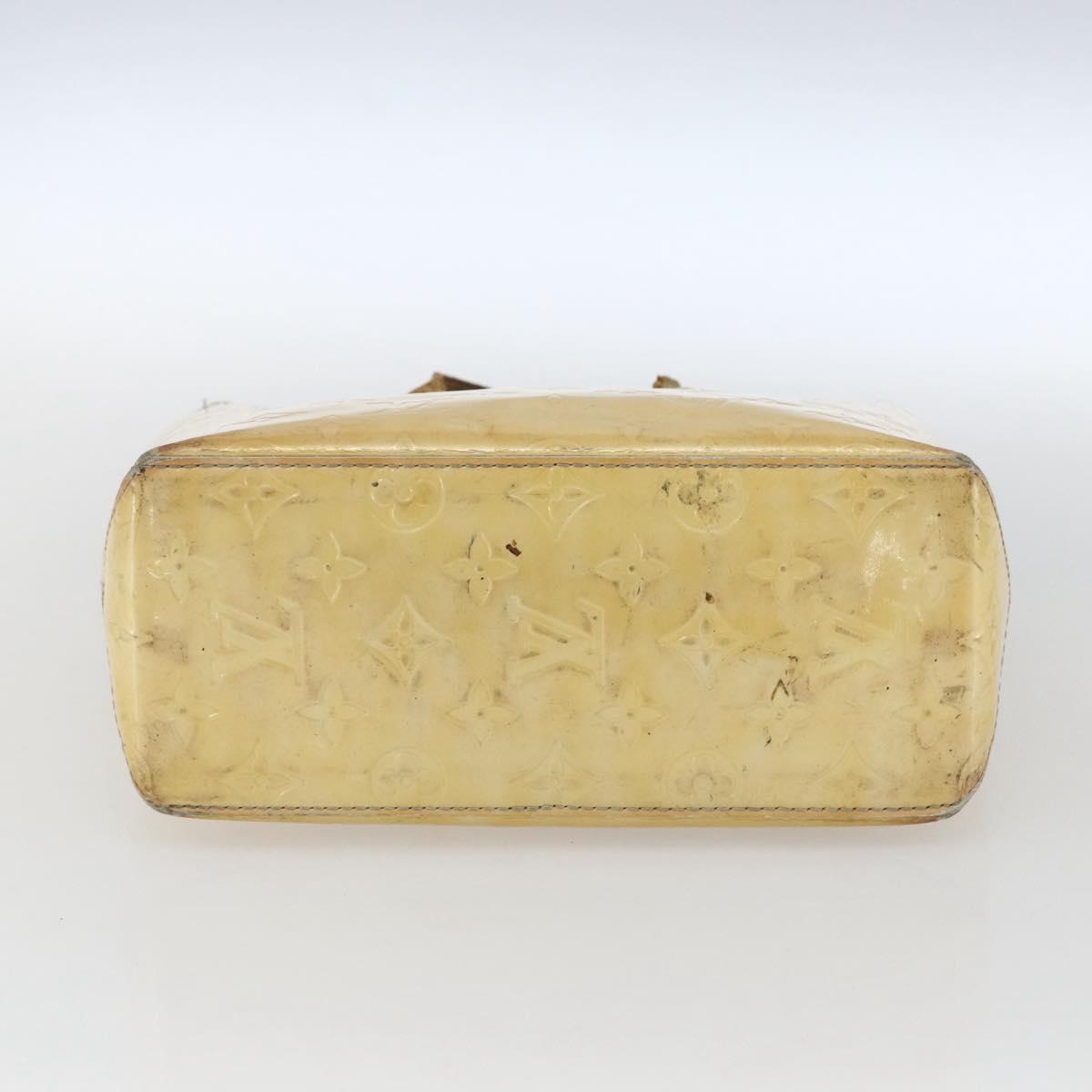 LOUIS VUITTON Monogram Vernis Reade PM Hand Bag Beige M91144 LV Auth BA10192