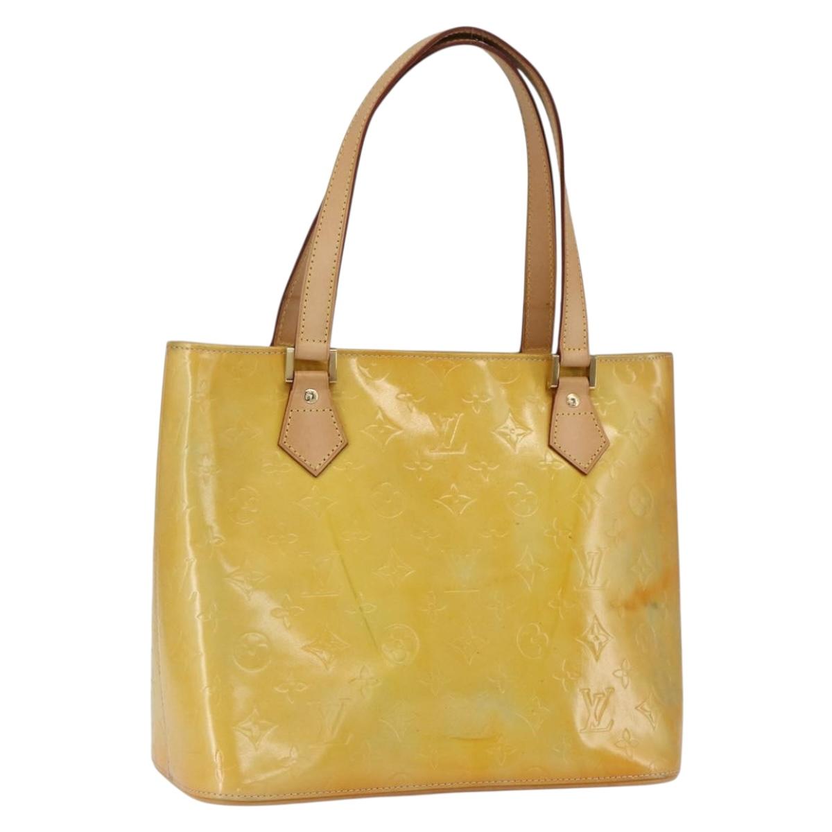 LOUIS VUITTON Monogram Vernis Houston Hand Bag Gris M91053 LV Auth BA10194