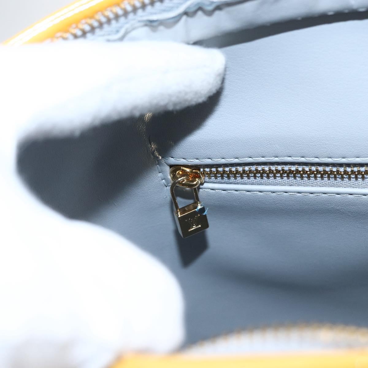 LOUIS VUITTON Monogram Vernis Houston Hand Bag Gris M91053 LV Auth BA10194