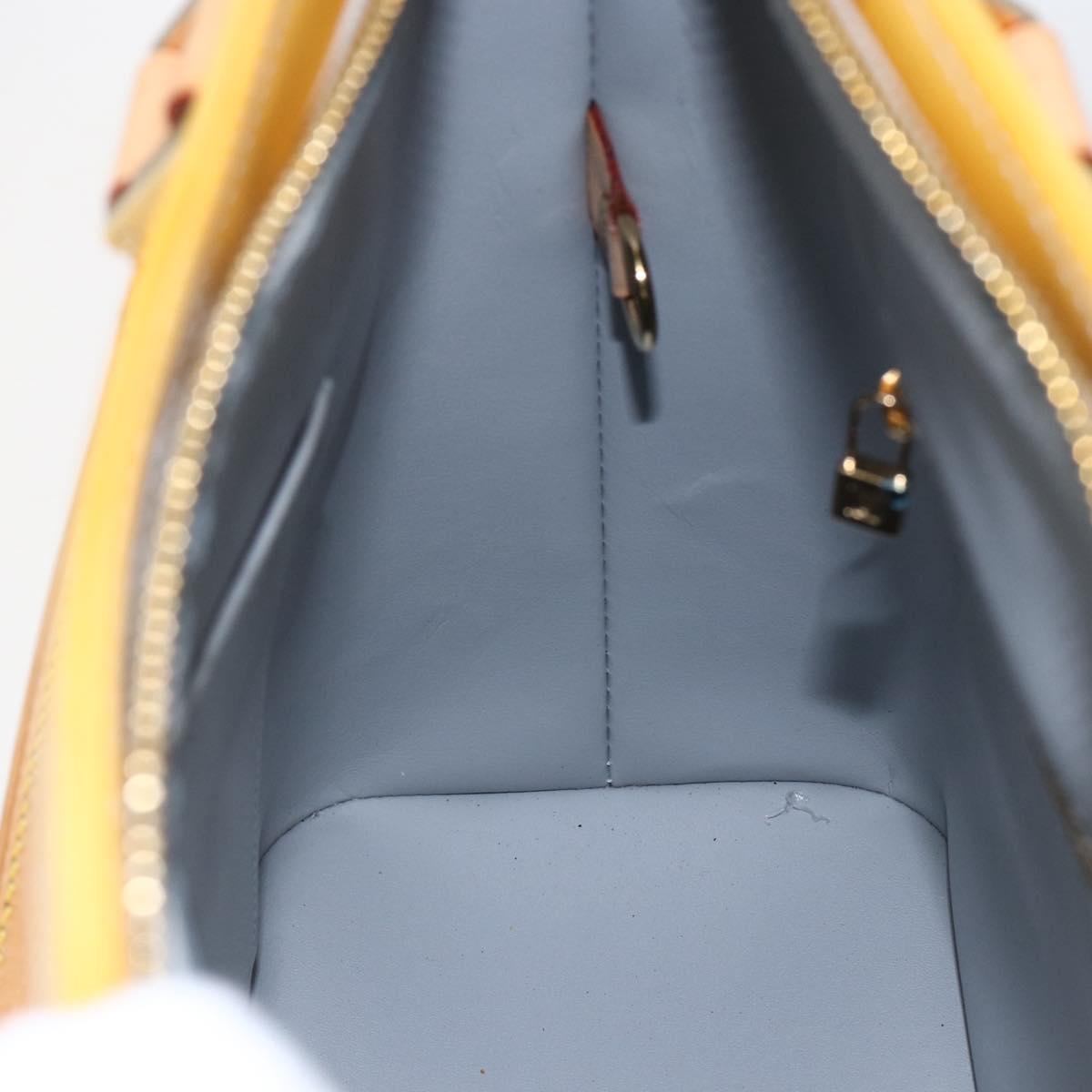 LOUIS VUITTON Monogram Vernis Houston Hand Bag Gris M91053 LV Auth BA10194
