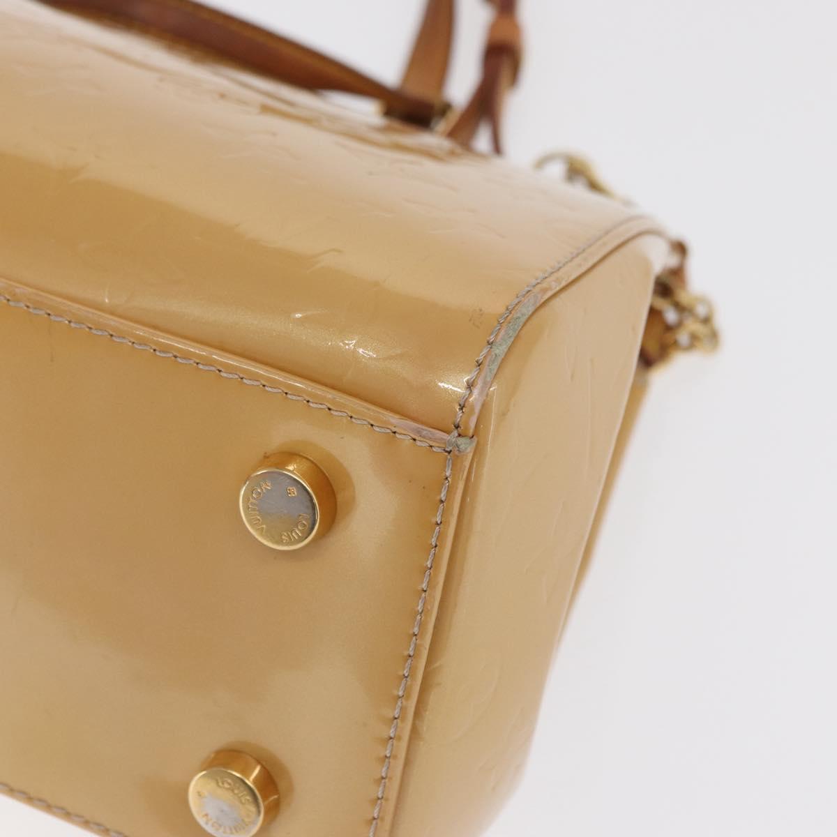 LOUIS VUITTON Monogram Vernis Blair MM Hand Bag Rose Velur M91588 Auth BA10196
