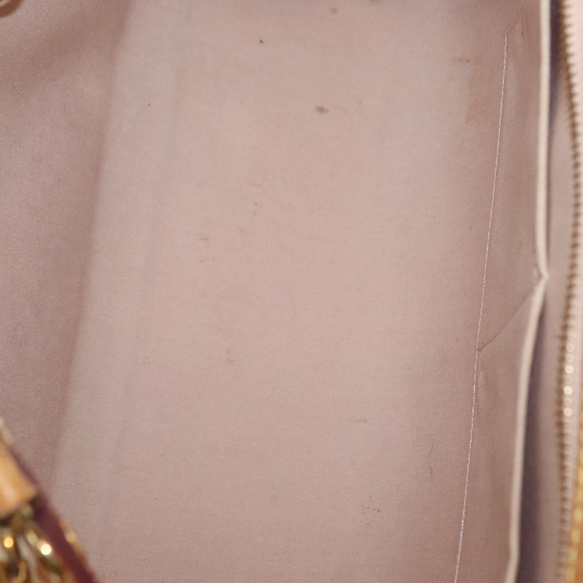 LOUIS VUITTON Monogram Vernis Blair MM Hand Bag Rose Velur M91588 Auth BA10196