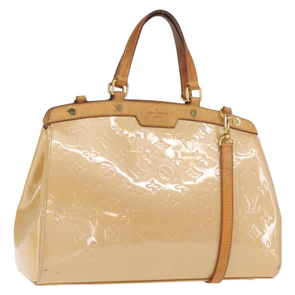 LOUIS VUITTON Monogram Vernis Blair MM Hand Bag Rose Velur M91588 Auth BA10196