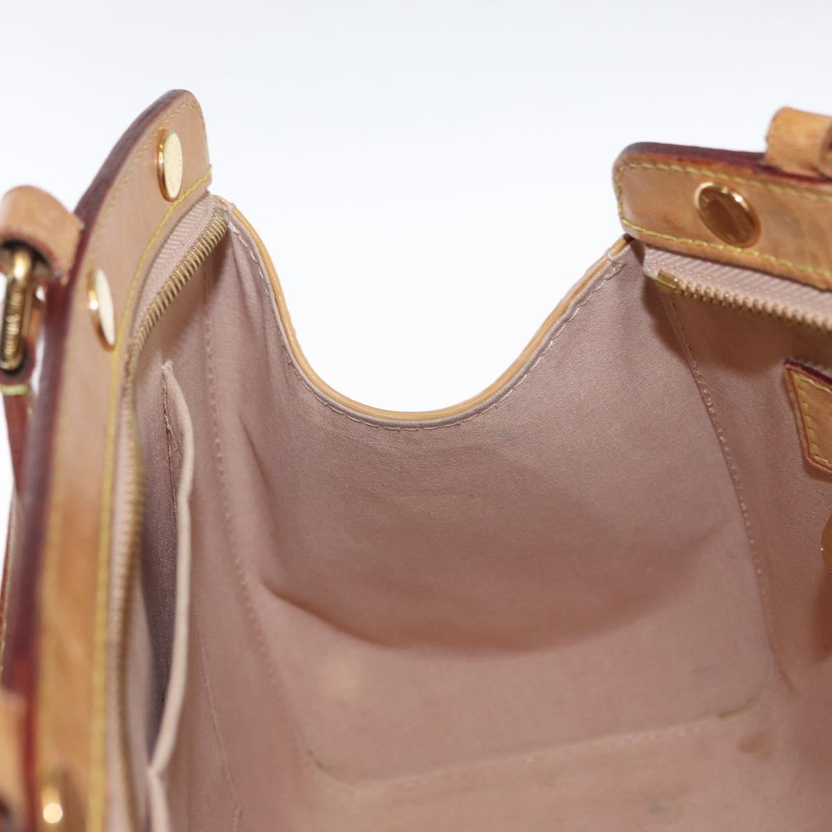 LOUIS VUITTON Monogram Vernis Blair MM Hand Bag Rose Velur M91588 Auth BA10196