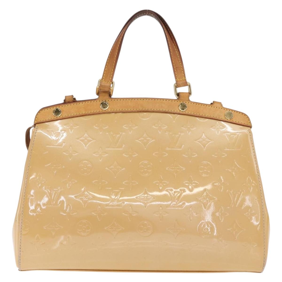 LOUIS VUITTON Monogram Vernis Blair MM Hand Bag Rose Velur M91588 Auth BA10196