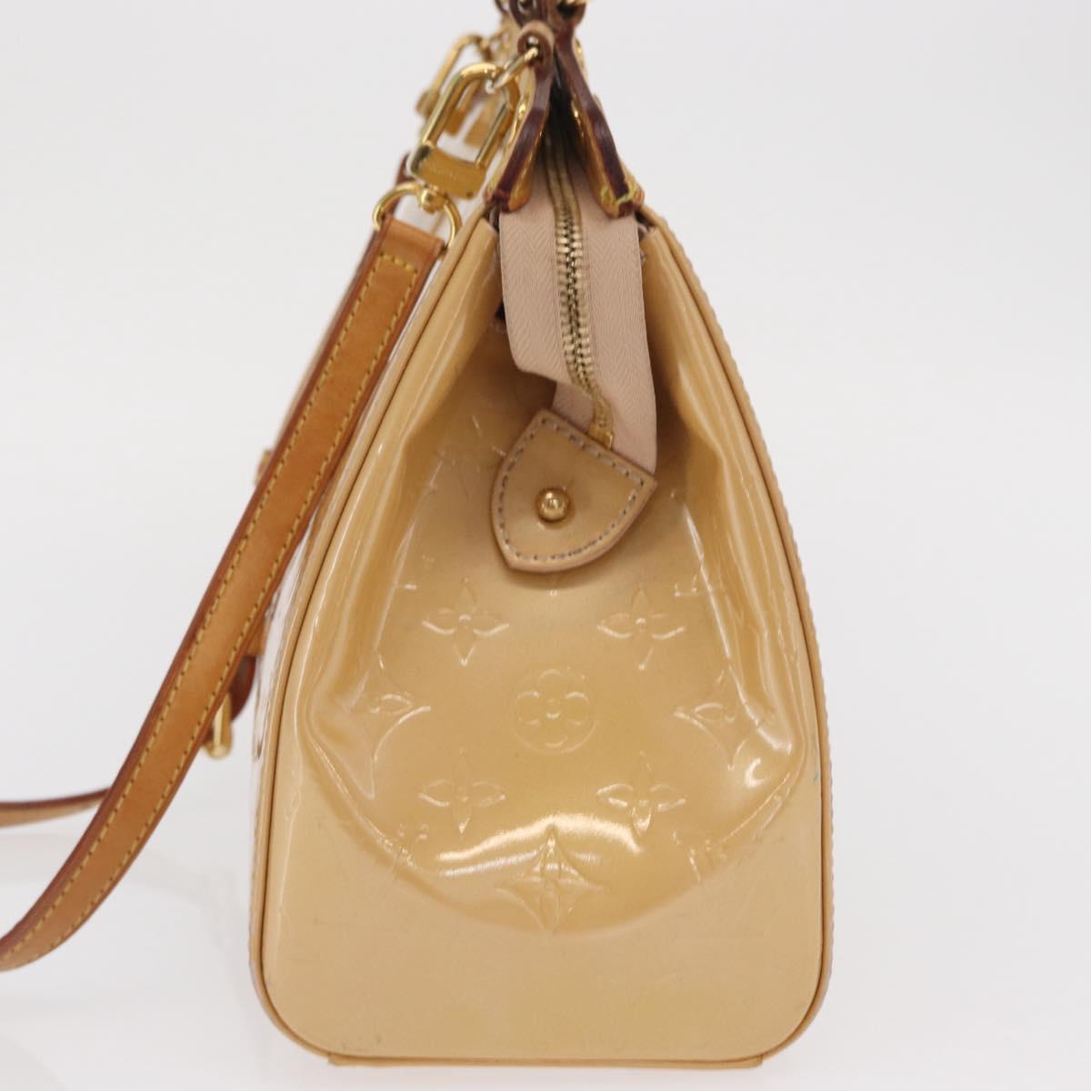 LOUIS VUITTON Monogram Vernis Blair MM Hand Bag Rose Velur M91588 Auth BA10196
