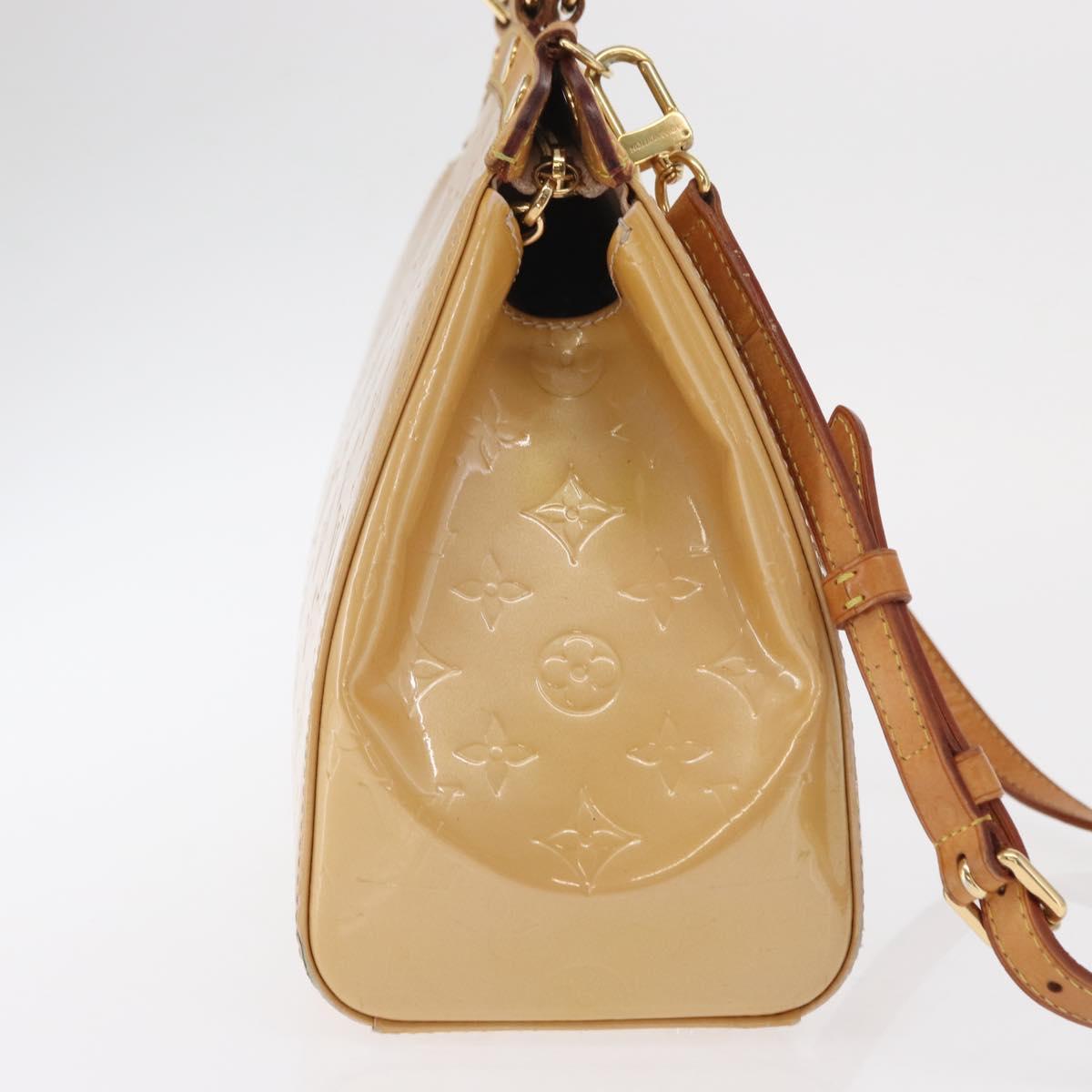 LOUIS VUITTON Monogram Vernis Blair MM Hand Bag Rose Velur M91588 Auth BA10196