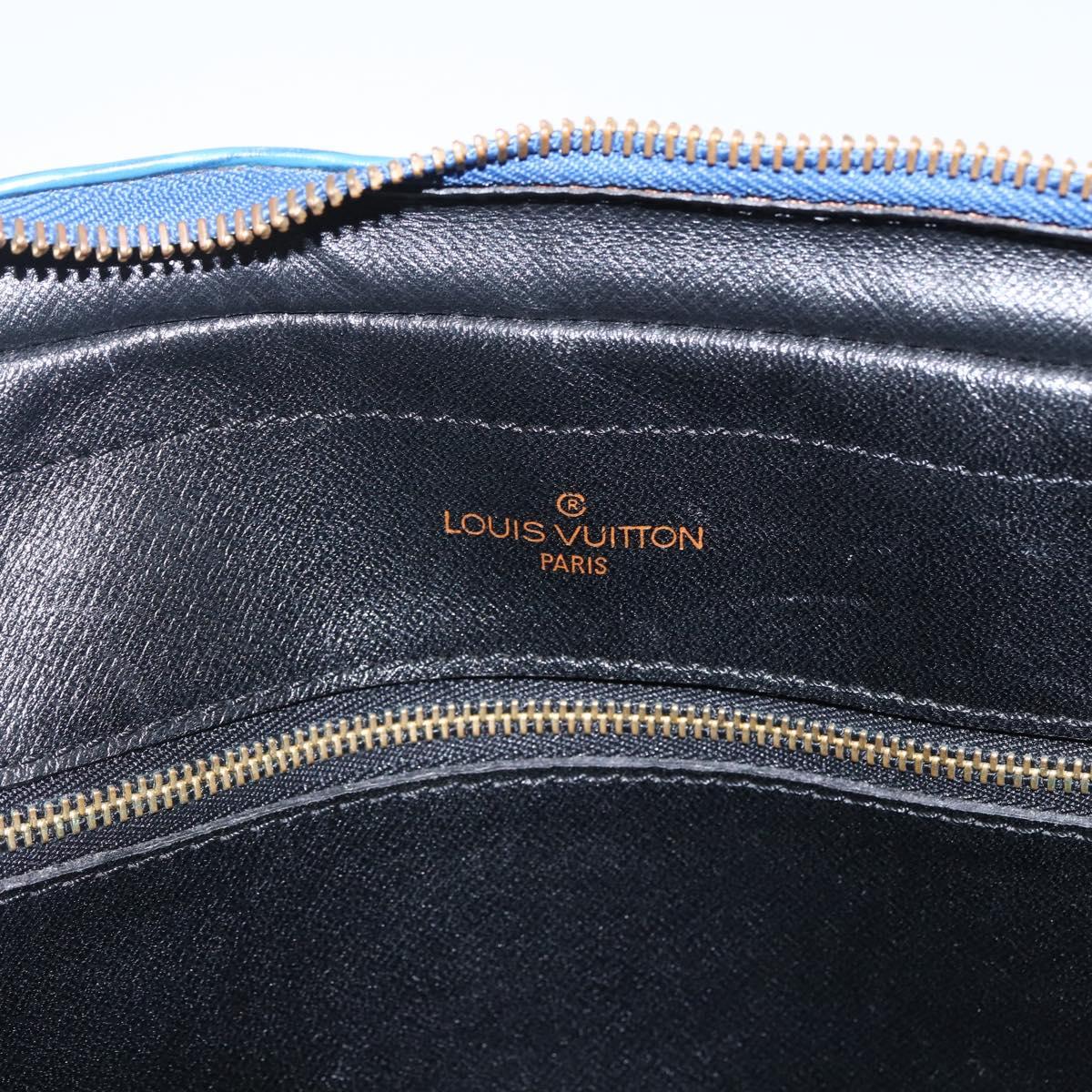 LOUIS VUITTON Epi Porte Documents Voyage Business Bag Blue M41144 Auth BA10197
