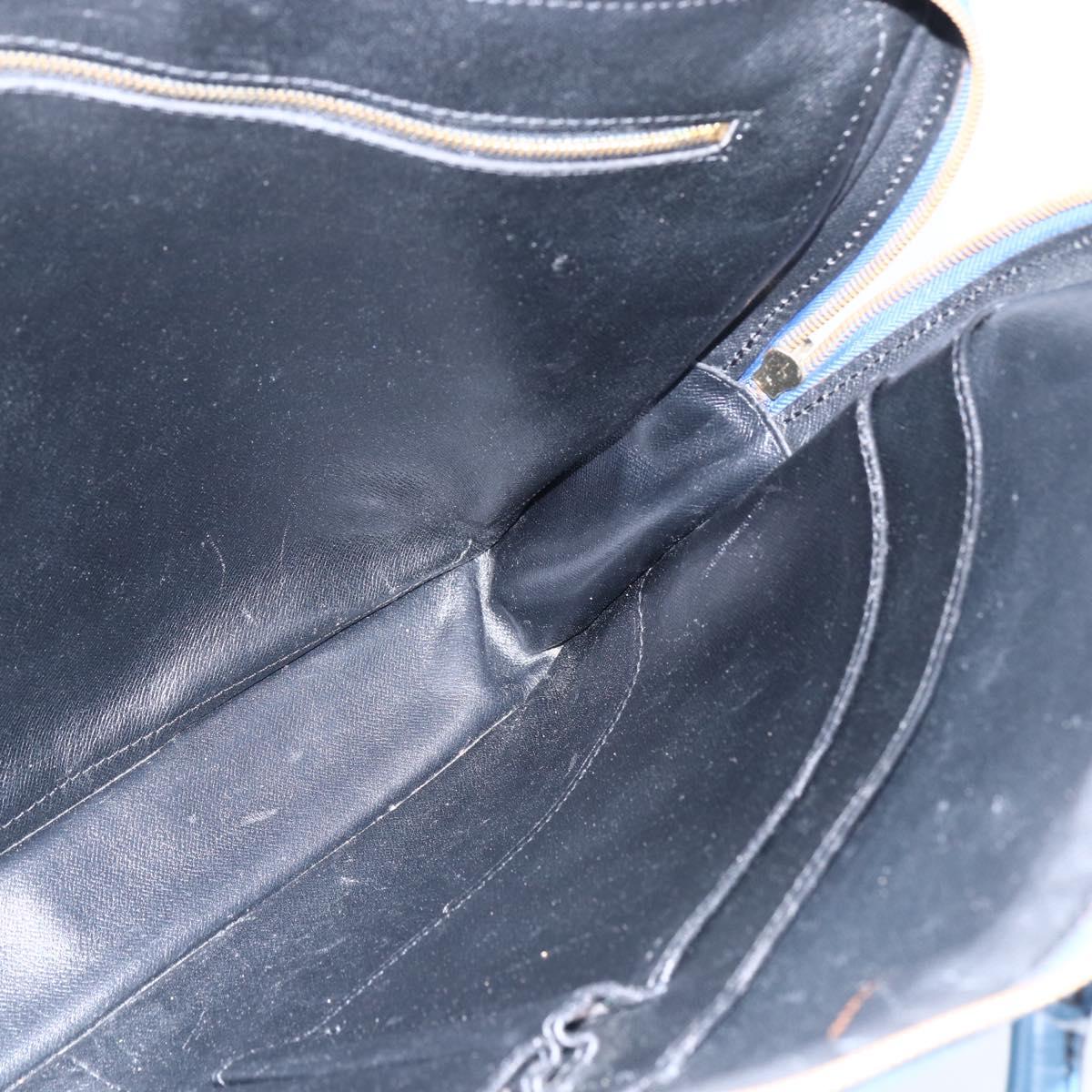 LOUIS VUITTON Epi Porte Documents Voyage Business Bag Blue M41144 Auth BA10197