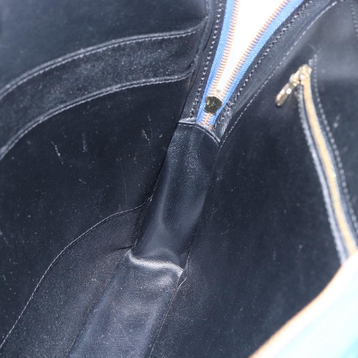 LOUIS VUITTON Epi Porte Documents Voyage Business Bag Blue M41144 Auth BA10197