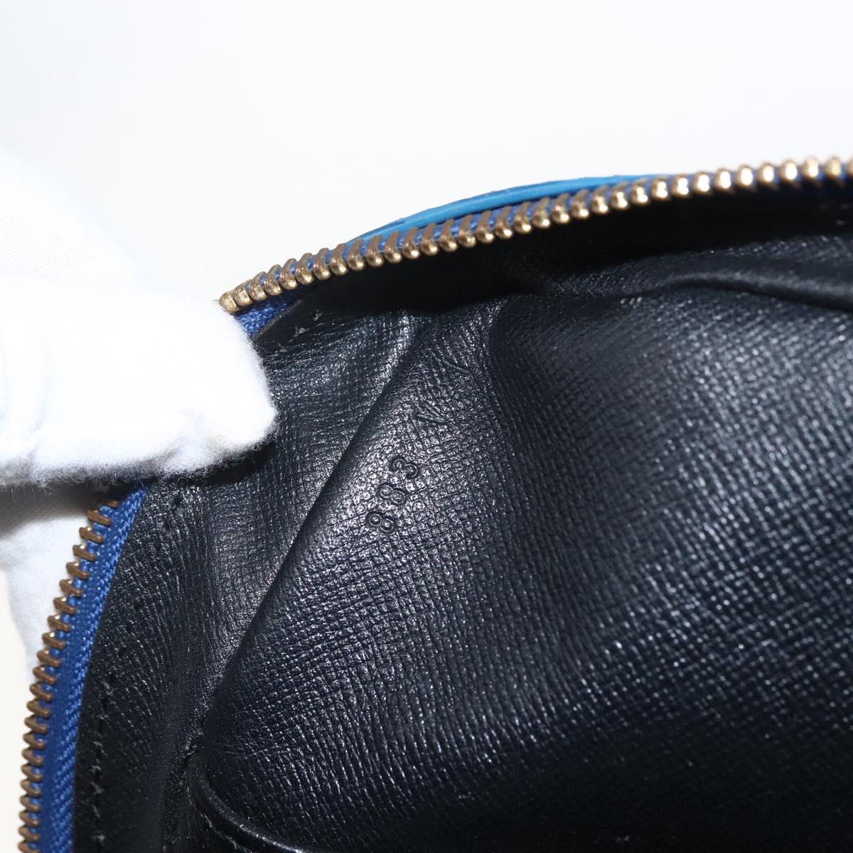 LOUIS VUITTON Epi Porte Documents Voyage Business Bag Blue M41144 Auth BA10197