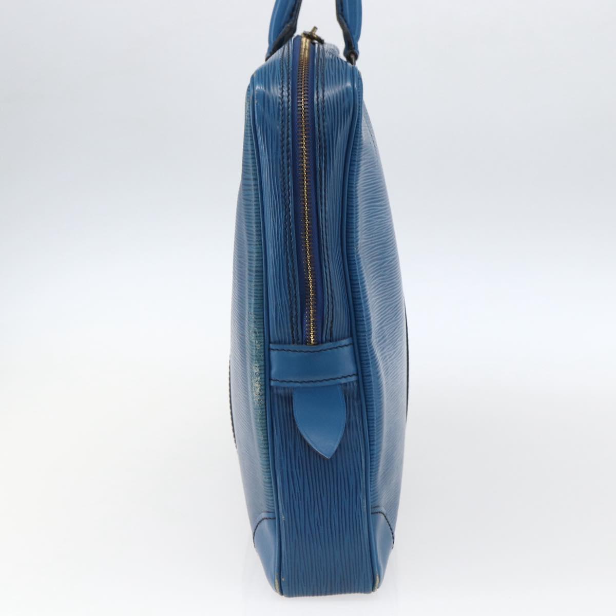 LOUIS VUITTON Epi Porte Documents Voyage Business Bag Blue M41144 Auth BA10197