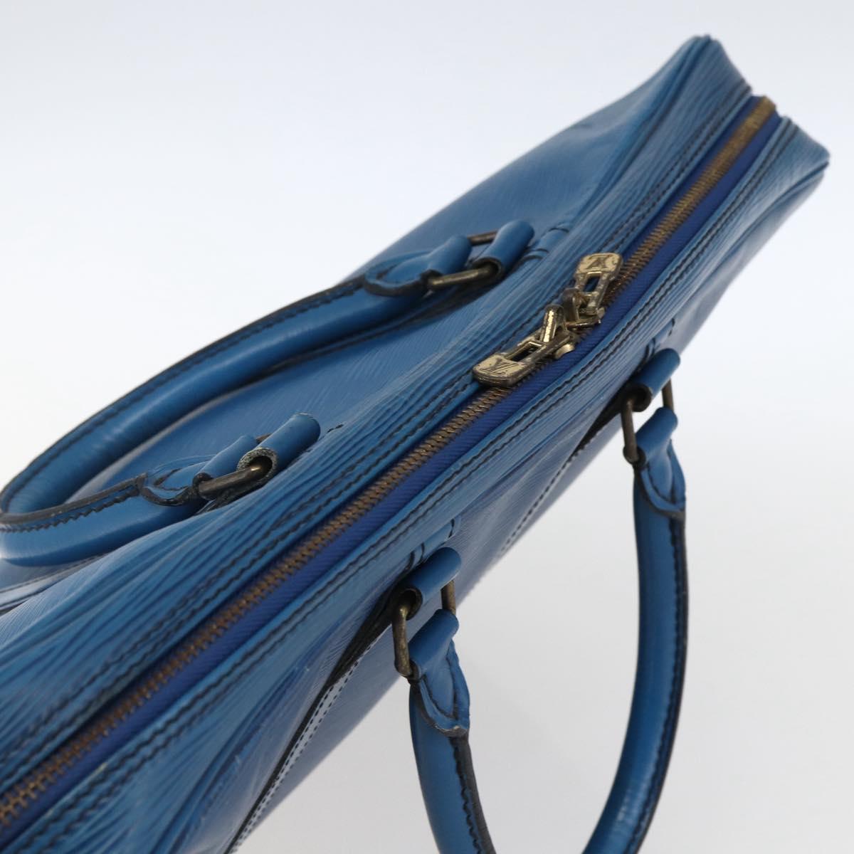 LOUIS VUITTON Epi Porte Documents Voyage Business Bag Blue M41144 Auth BA10197