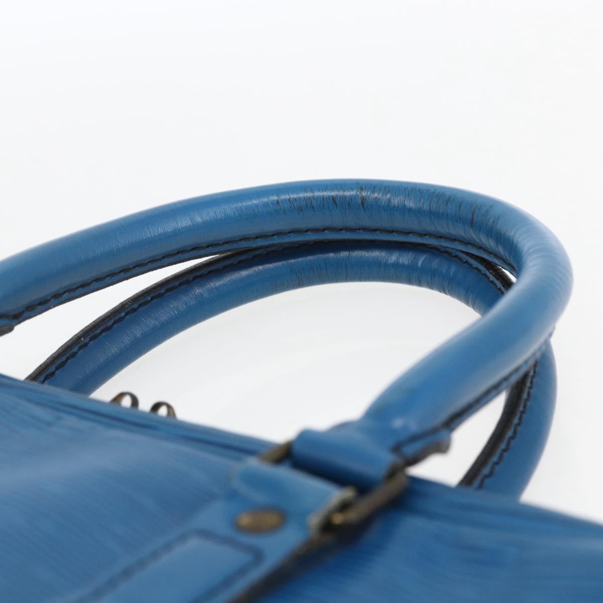 LOUIS VUITTON Epi Porte Documents Voyage Business Bag Blue M41144 Auth BA10197