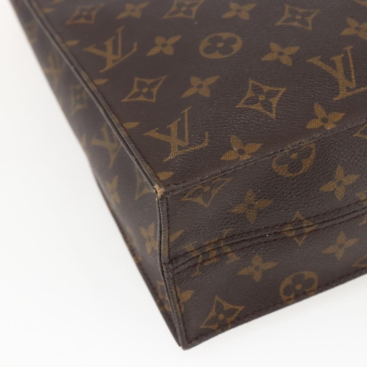 LOUIS VUITTON Monogram Sac Plat Hand Bag M51140 LV Auth BA10199