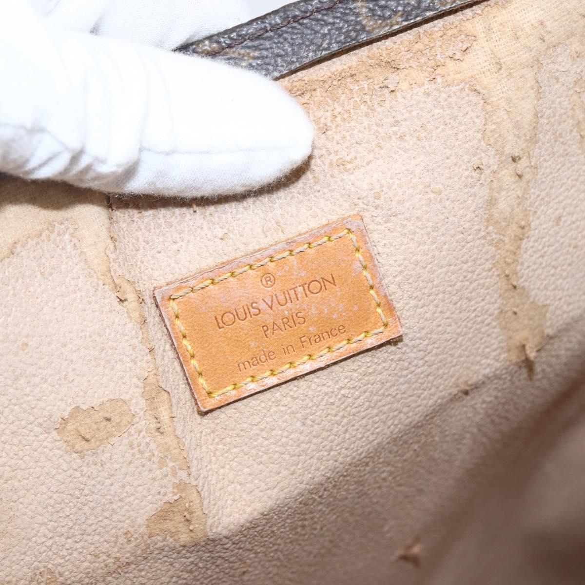LOUIS VUITTON Monogram Sac Plat Hand Bag M51140 LV Auth BA10199