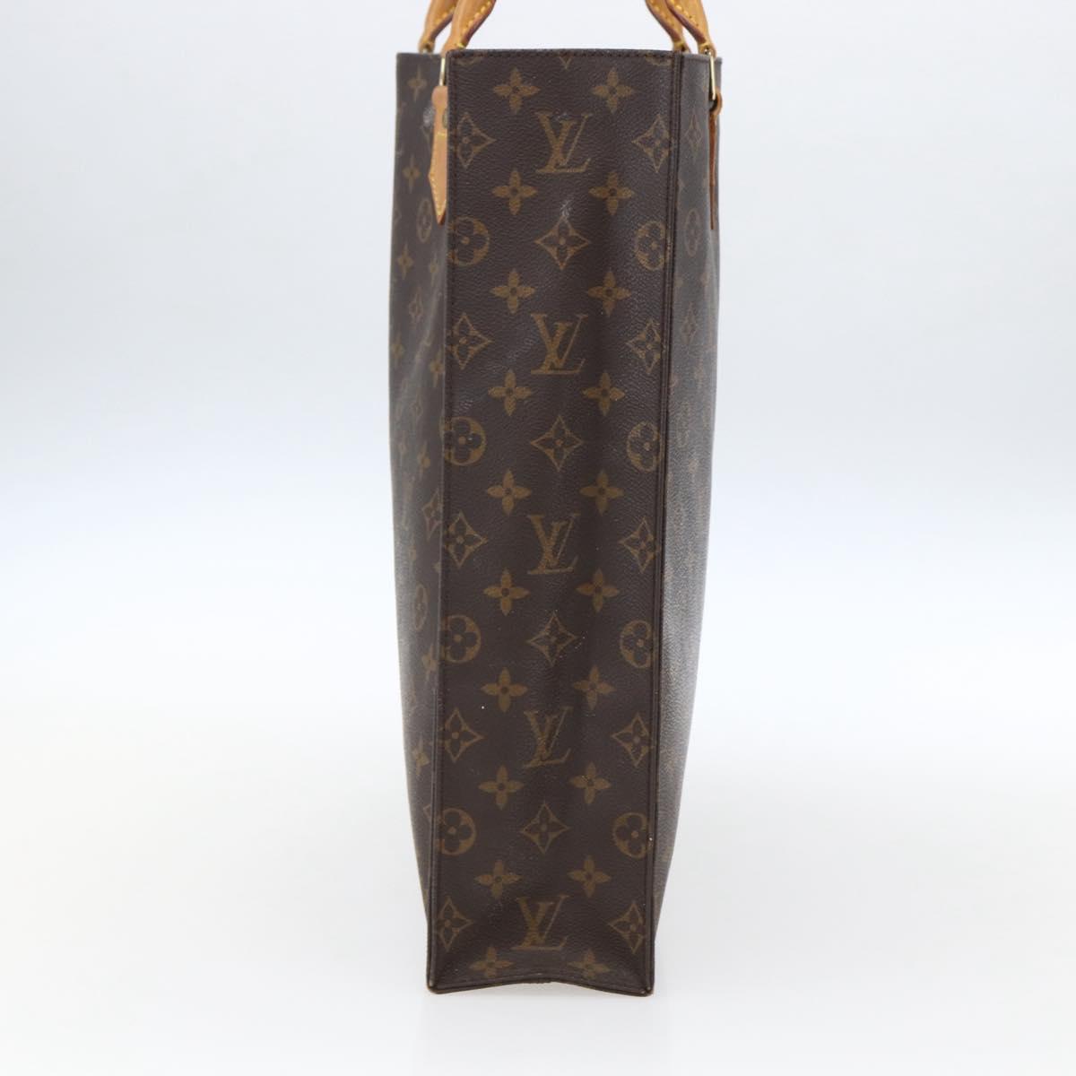 LOUIS VUITTON Monogram Sac Plat Hand Bag M51140 LV Auth BA10199