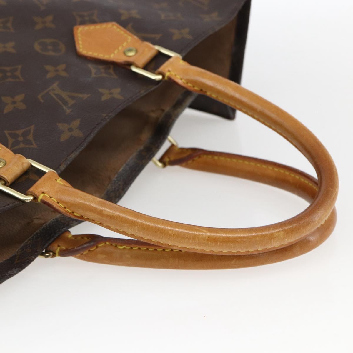 LOUIS VUITTON Monogram Sac Plat Hand Bag M51140 LV Auth BA10199