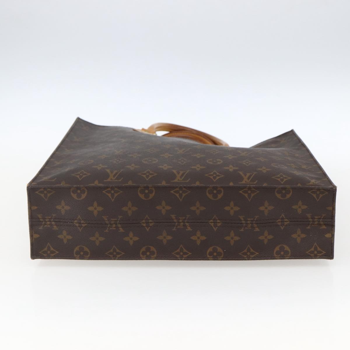 LOUIS VUITTON Monogram Sac Plat Hand Bag M51140 LV Auth BA10199
