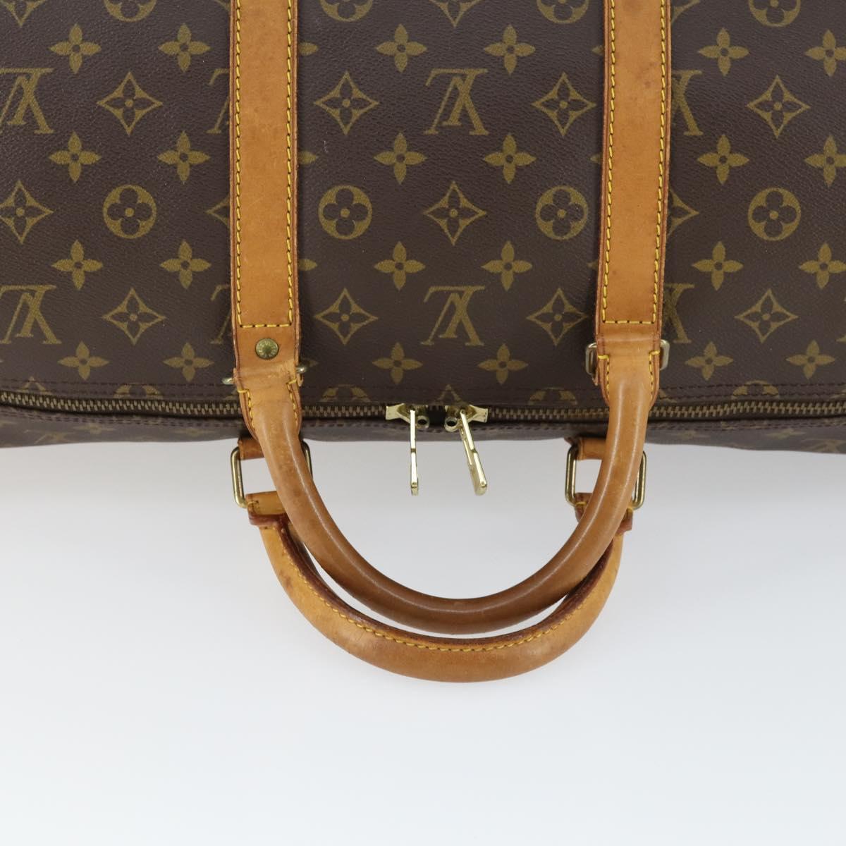 LOUIS VUITTON Monogram Keepall 55 Boston Bag M41424 LV Auth BA10200