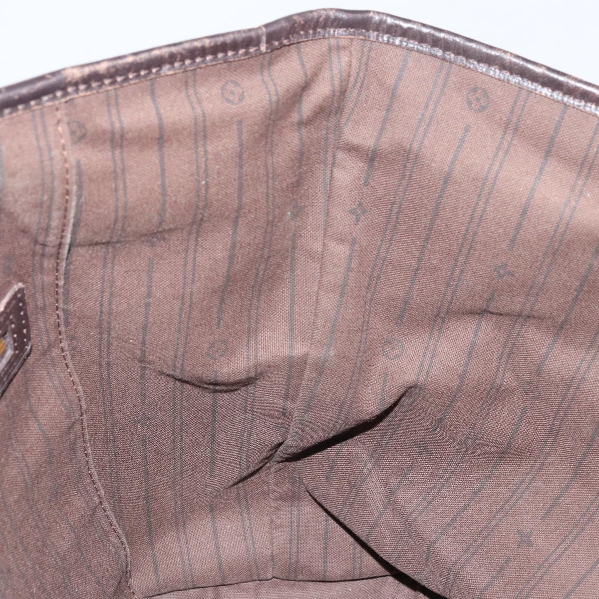 LOUIS VUITTON Monogram Idylle Neverfull MM Tote Bag Brown M40513 LV Auth BA10201