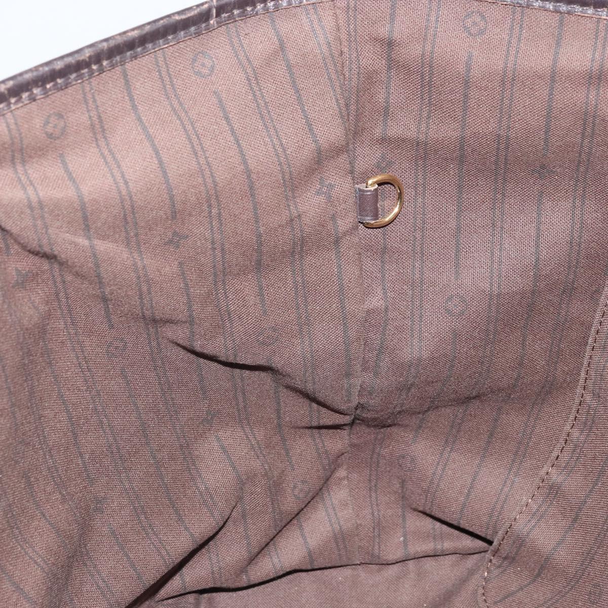 LOUIS VUITTON Monogram Idylle Neverfull MM Tote Bag Brown M40513 LV Auth BA10201