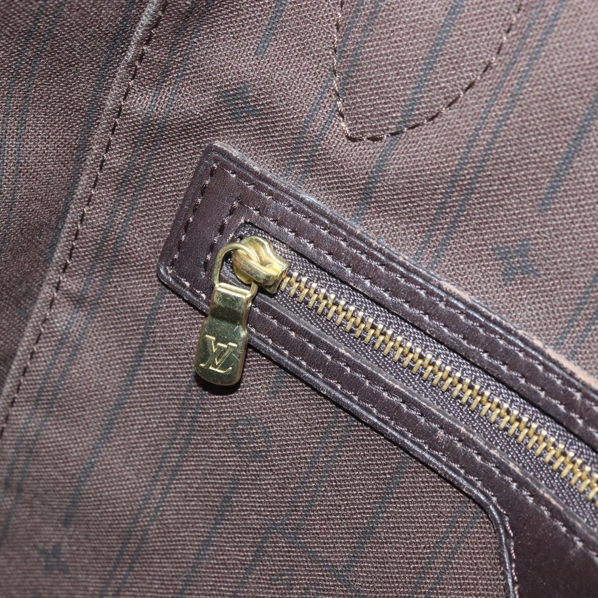 LOUIS VUITTON Monogram Idylle Neverfull MM Tote Bag Brown M40513 LV Auth BA10201