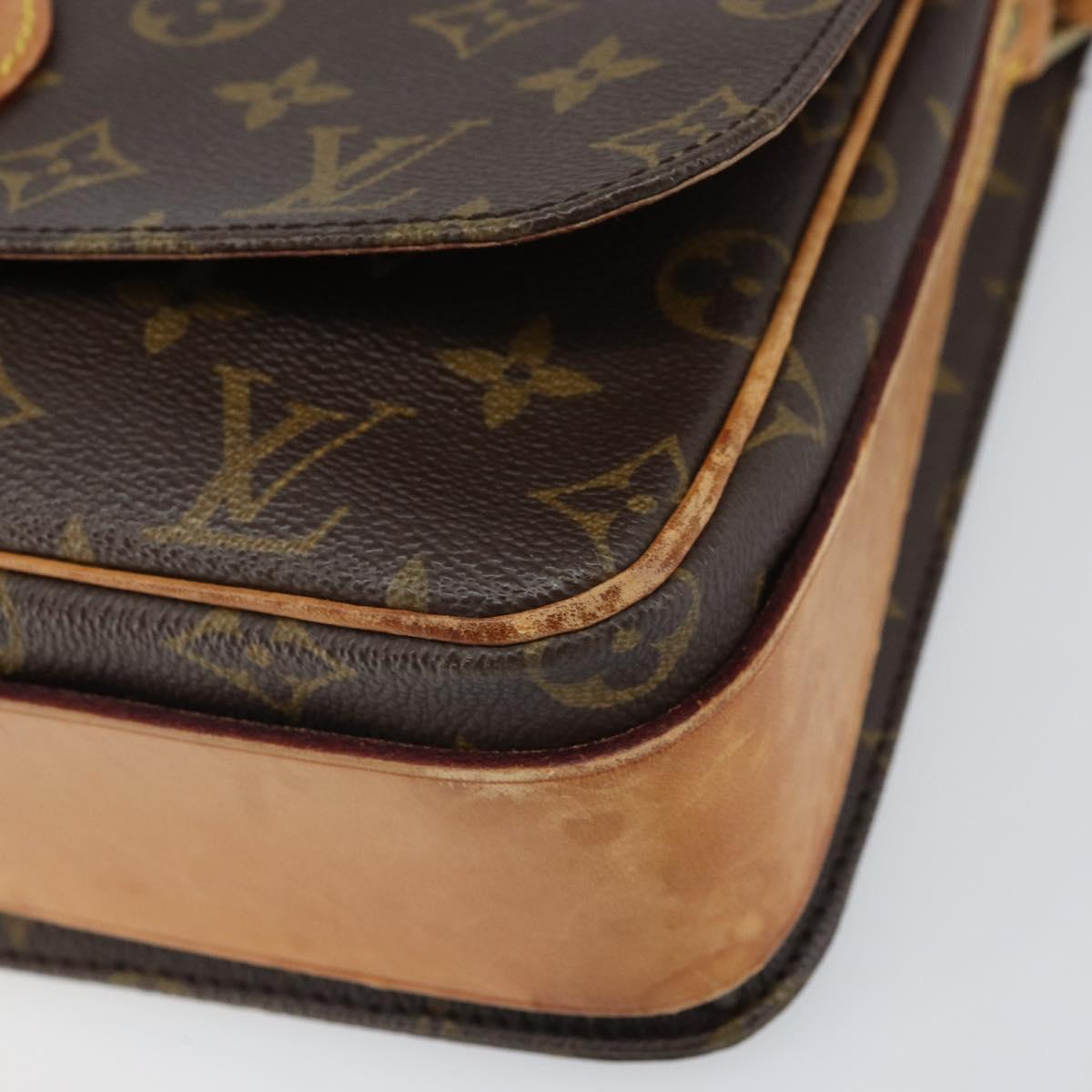 LOUIS VUITTON Monogram Cartouchiere GM Shoulder Bag M51252 LV Auth BA10210