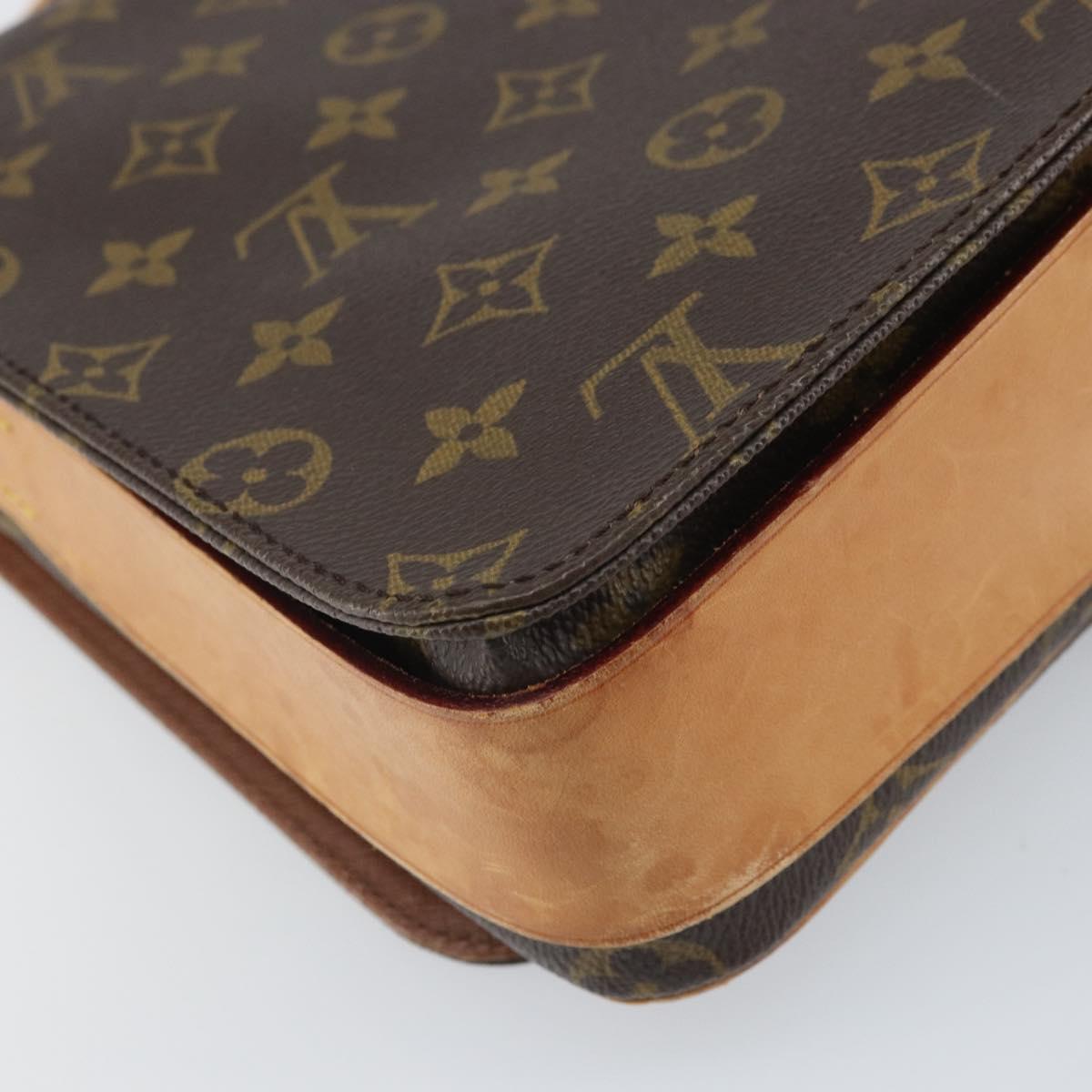 LOUIS VUITTON Monogram Cartouchiere GM Shoulder Bag M51252 LV Auth BA10210