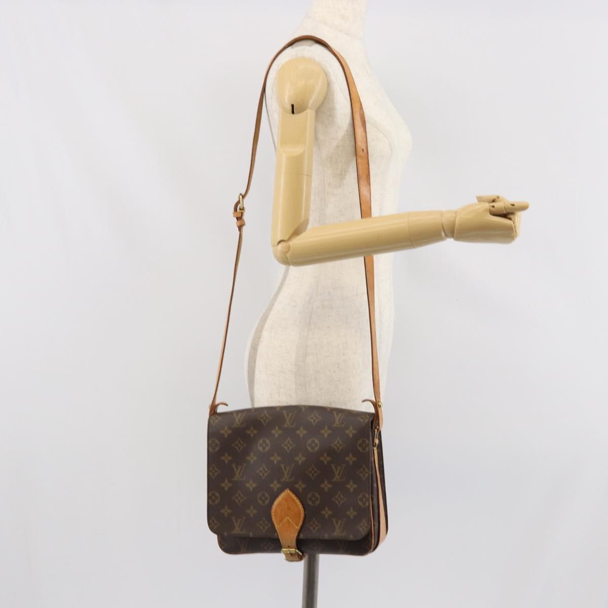 LOUIS VUITTON Monogram Cartouchiere GM Shoulder Bag M51252 LV Auth BA10210