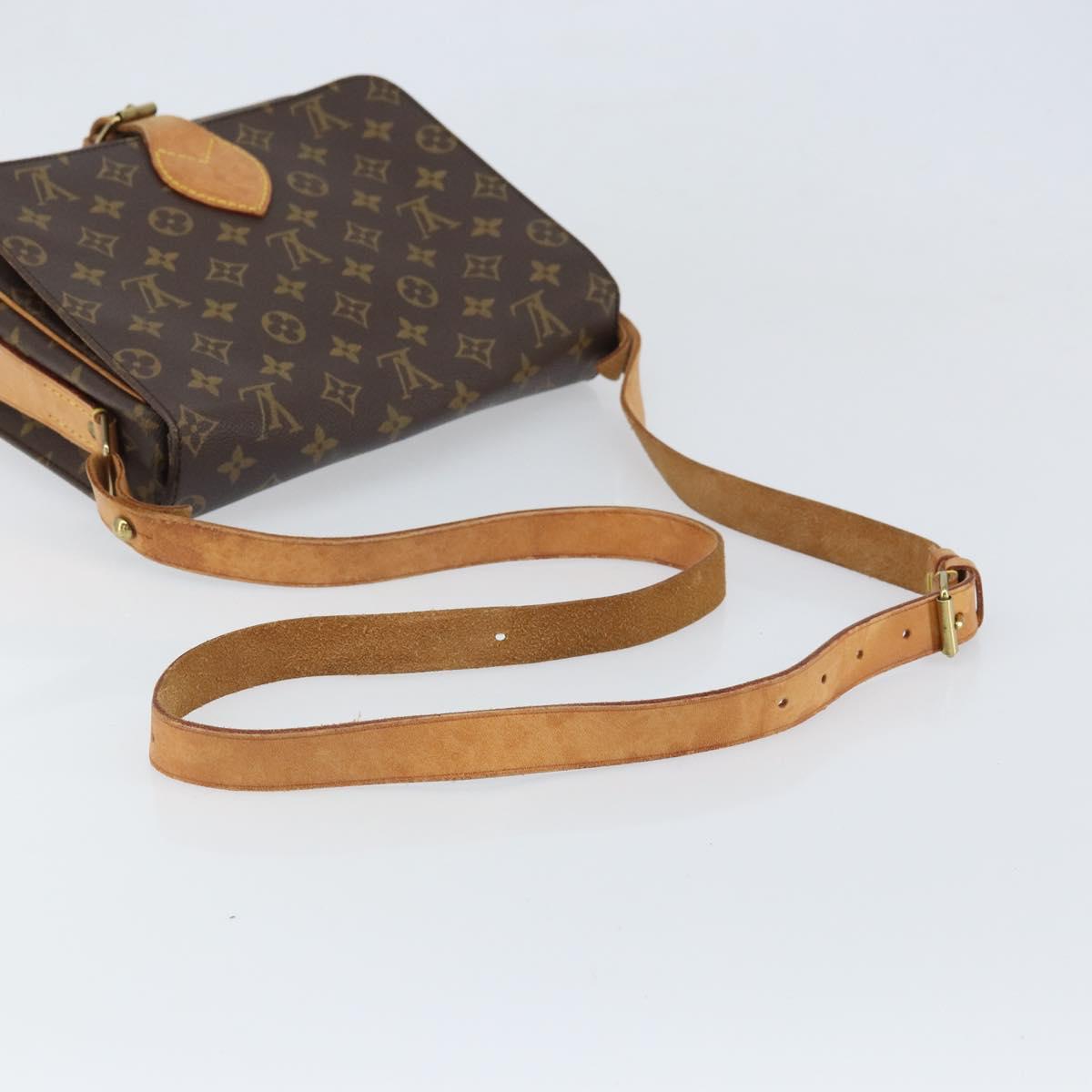 LOUIS VUITTON Monogram Cartouchiere GM Shoulder Bag M51252 LV Auth BA10210