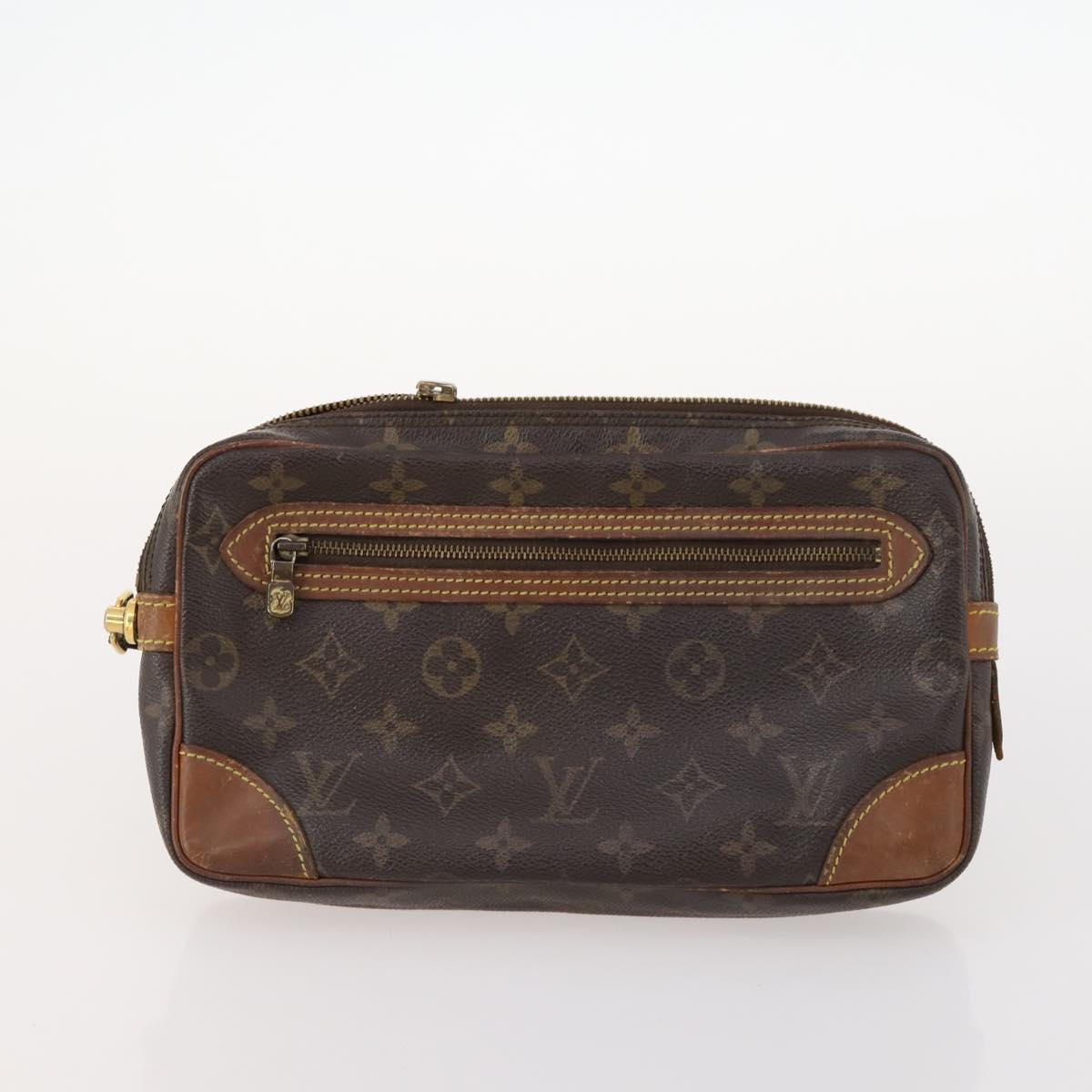 LOUIS VUITTON Monogram Clutch Bag 2 Set LV Auth BA10214