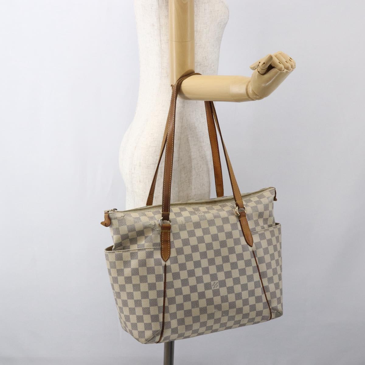 LOUIS VUITTON Damier Azur Totally MM Tote Bag N51262 LV Auth BA10217