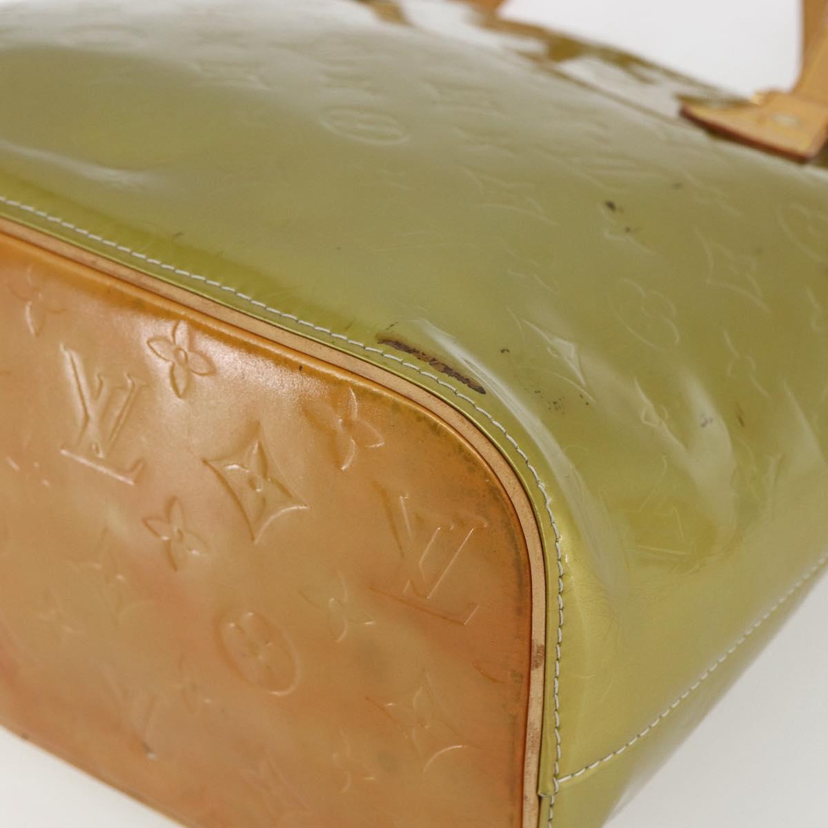 LOUIS VUITTON Monogram Vernis Houston Hand Bag Gris M91053 LV Auth BA10224