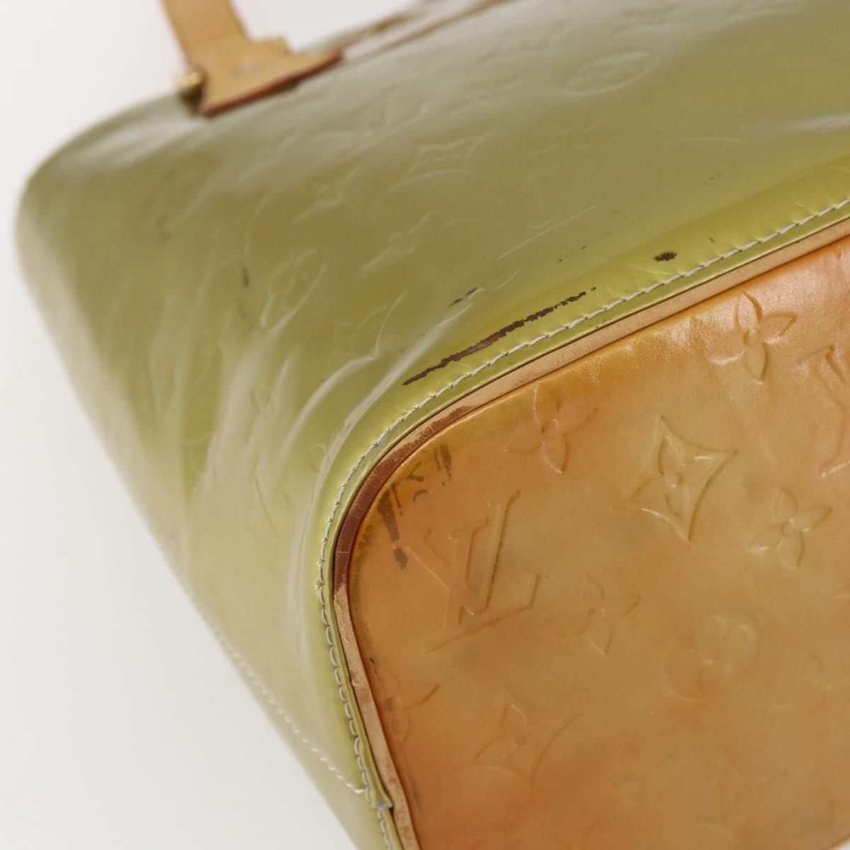 LOUIS VUITTON Monogram Vernis Houston Hand Bag Gris M91053 LV Auth BA10224