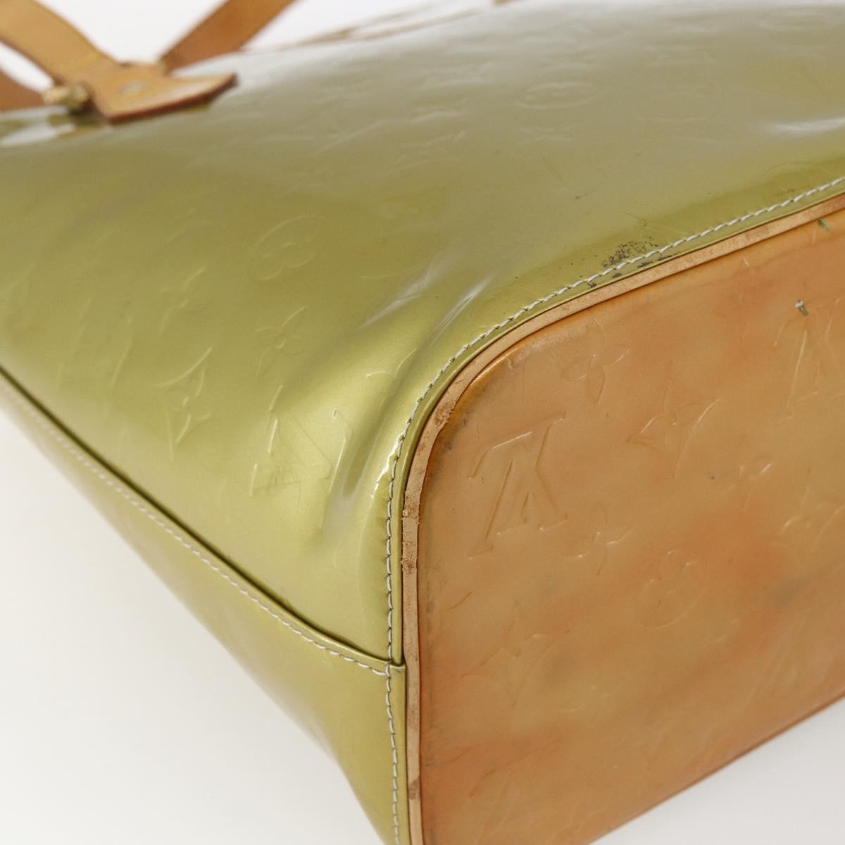 LOUIS VUITTON Monogram Vernis Houston Hand Bag Gris M91053 LV Auth BA10224