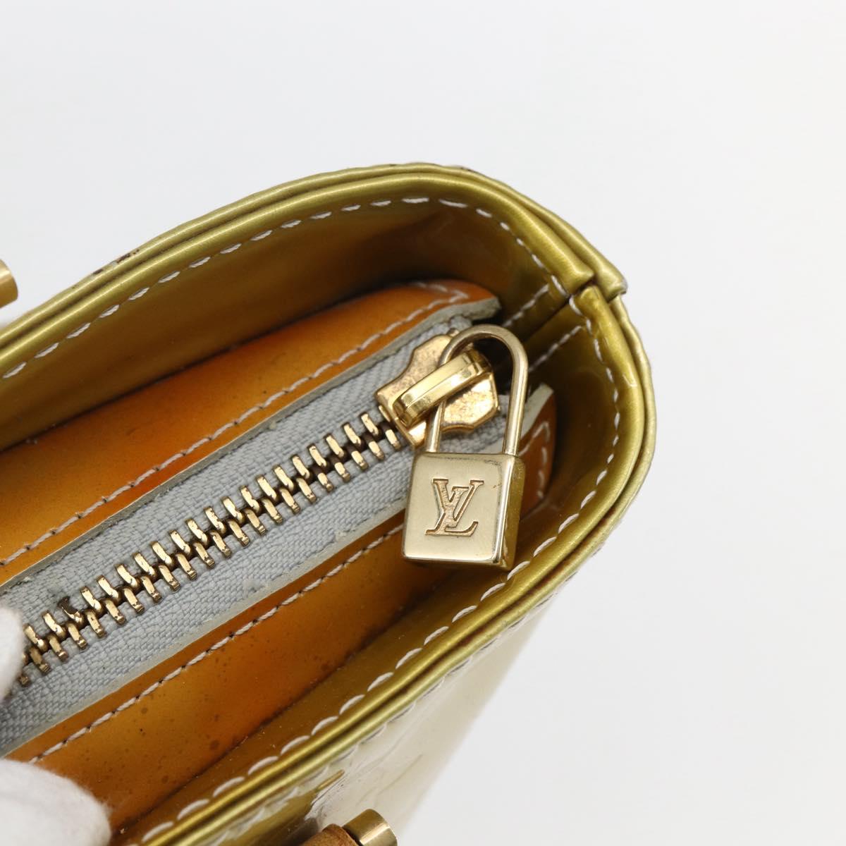 LOUIS VUITTON Monogram Vernis Houston Hand Bag Gris M91053 LV Auth BA10224