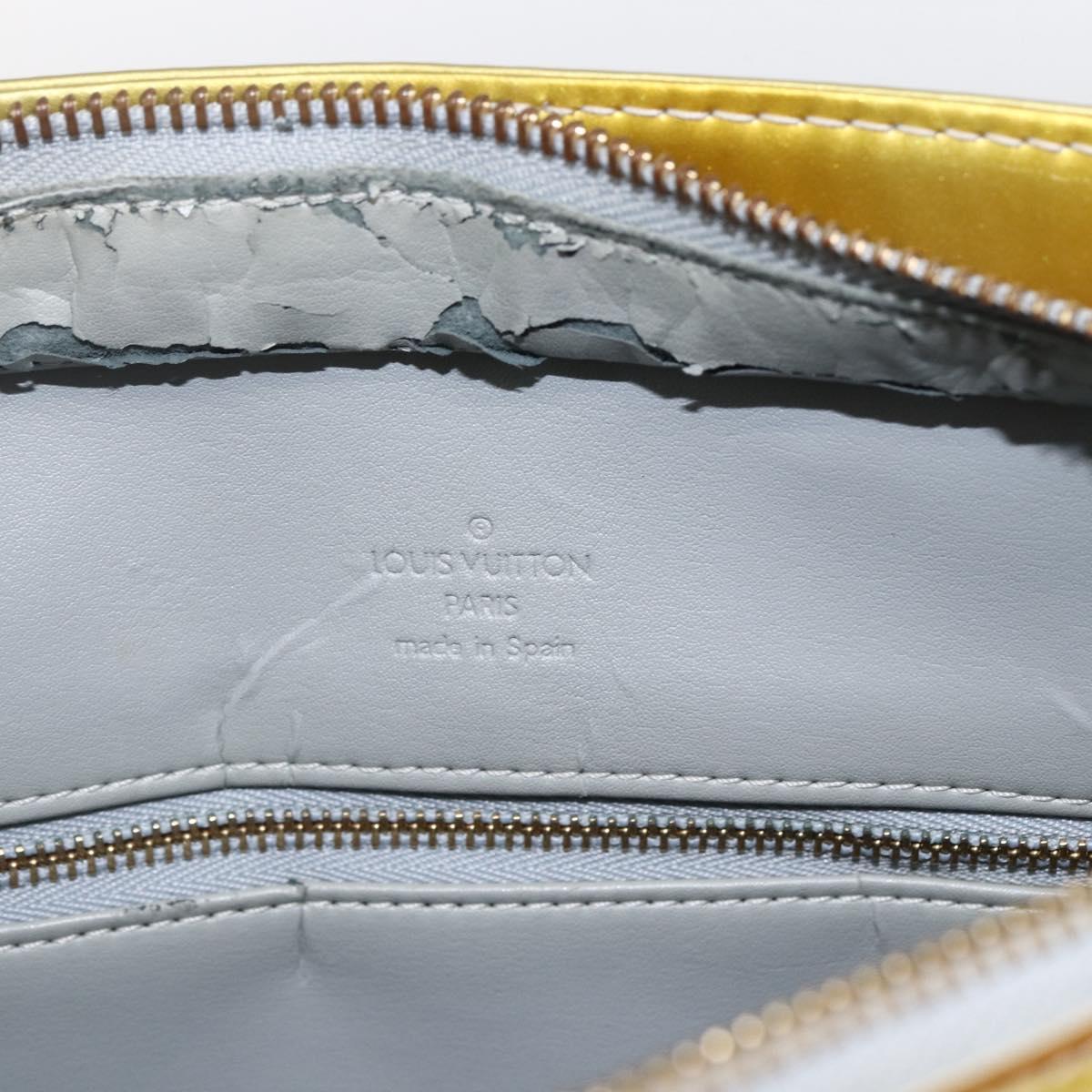 LOUIS VUITTON Monogram Vernis Houston Hand Bag Gris M91053 LV Auth BA10224