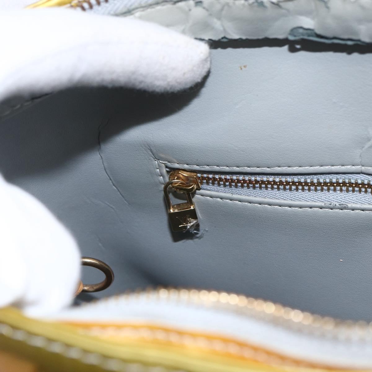 LOUIS VUITTON Monogram Vernis Houston Hand Bag Gris M91053 LV Auth BA10224