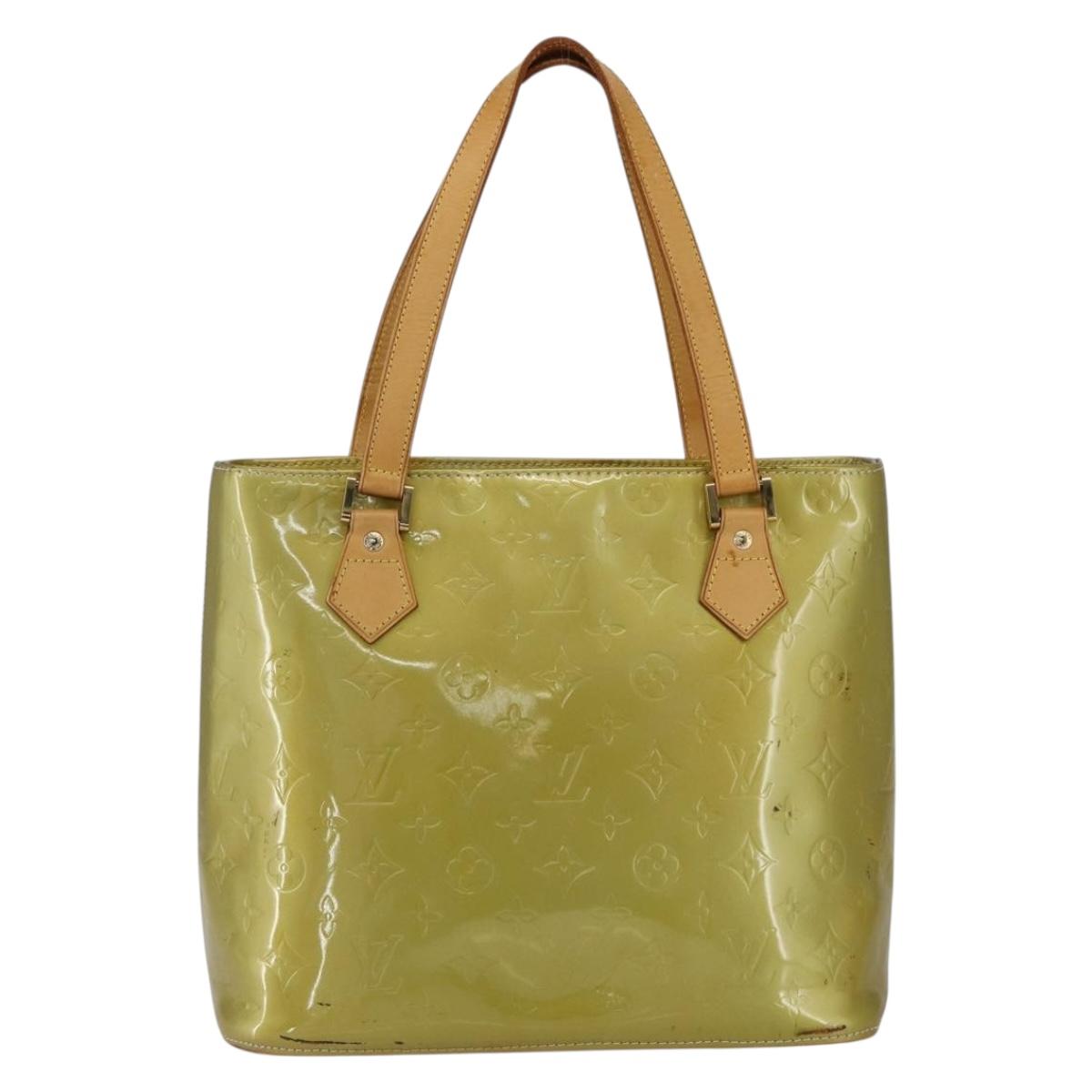 LOUIS VUITTON Monogram Vernis Houston Hand Bag Gris M91053 LV Auth BA10224