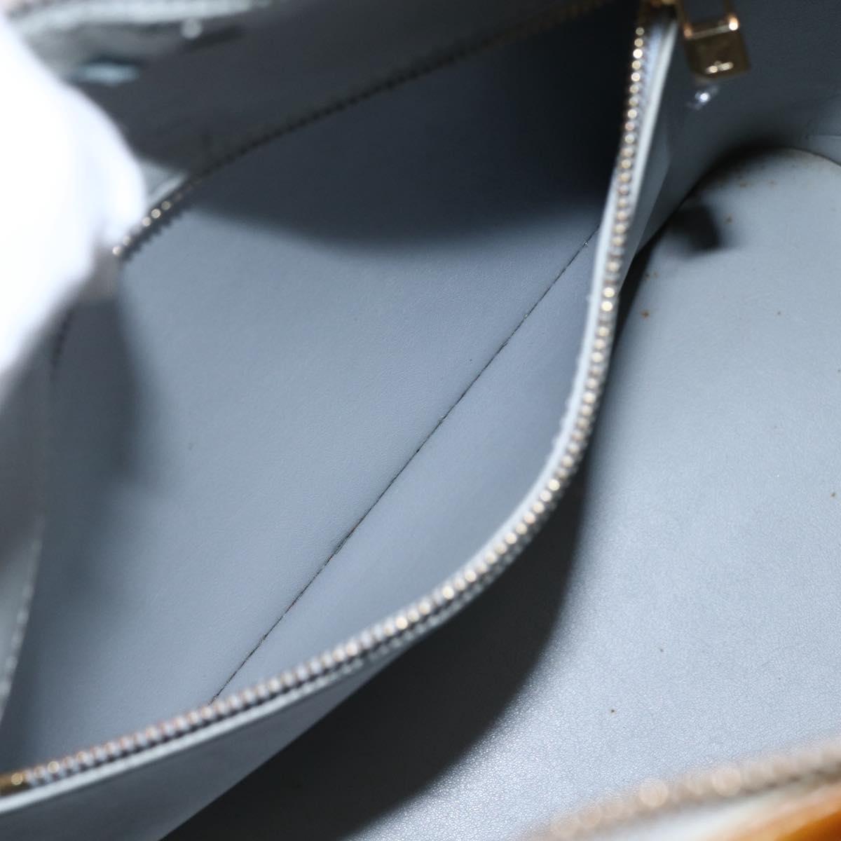 LOUIS VUITTON Monogram Vernis Houston Hand Bag Gris M91053 LV Auth BA10224