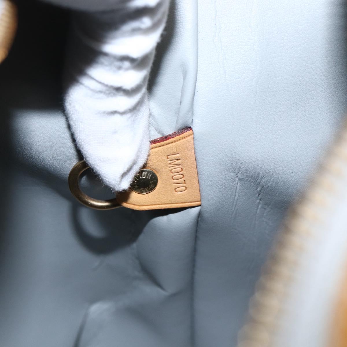 LOUIS VUITTON Monogram Vernis Houston Hand Bag Gris M91053 LV Auth BA10224