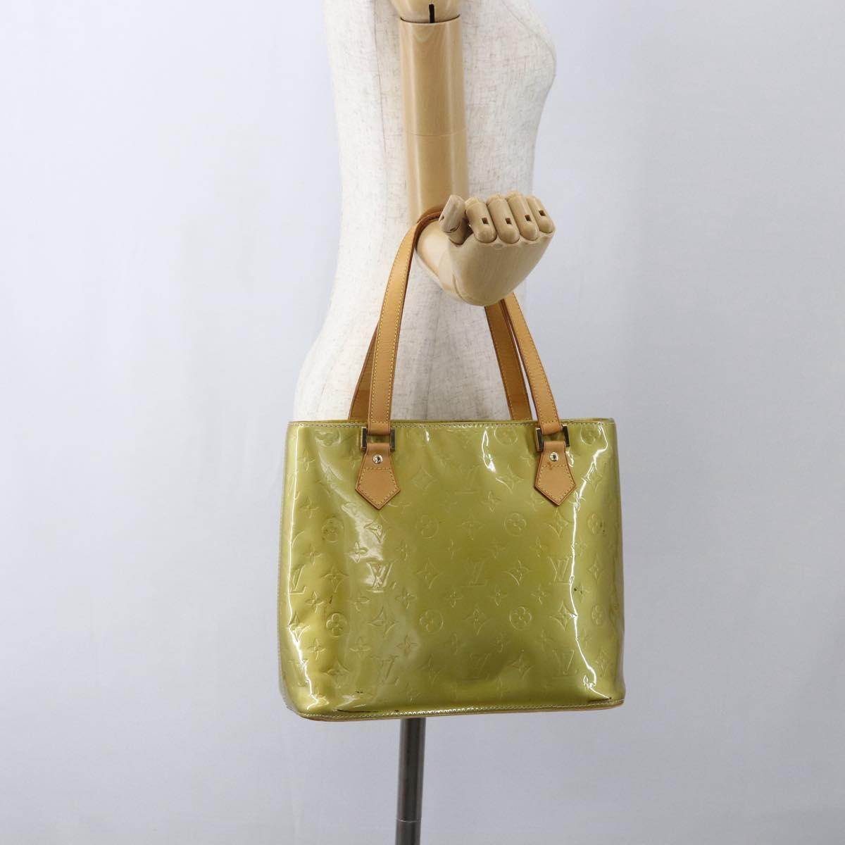 LOUIS VUITTON Monogram Vernis Houston Hand Bag Gris M91053 LV Auth BA10224