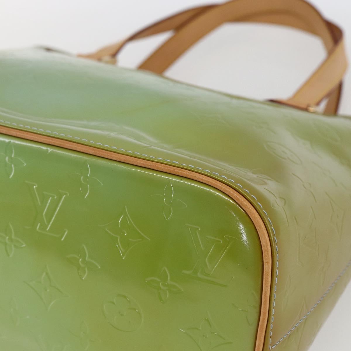 LOUIS VUITTON Monogram Vernis Houston Hand Bag Baby Blue M91005 LV Auth BA10225