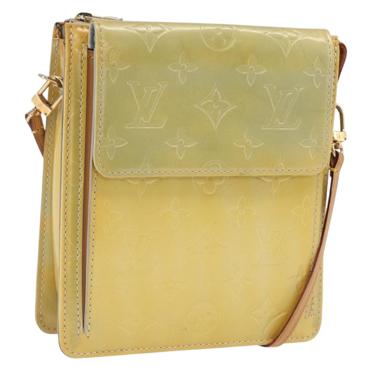 LOUIS VUITTON Monogram Vernis Motto Accessory Pouch Gris M91030 LV Auth BA10226