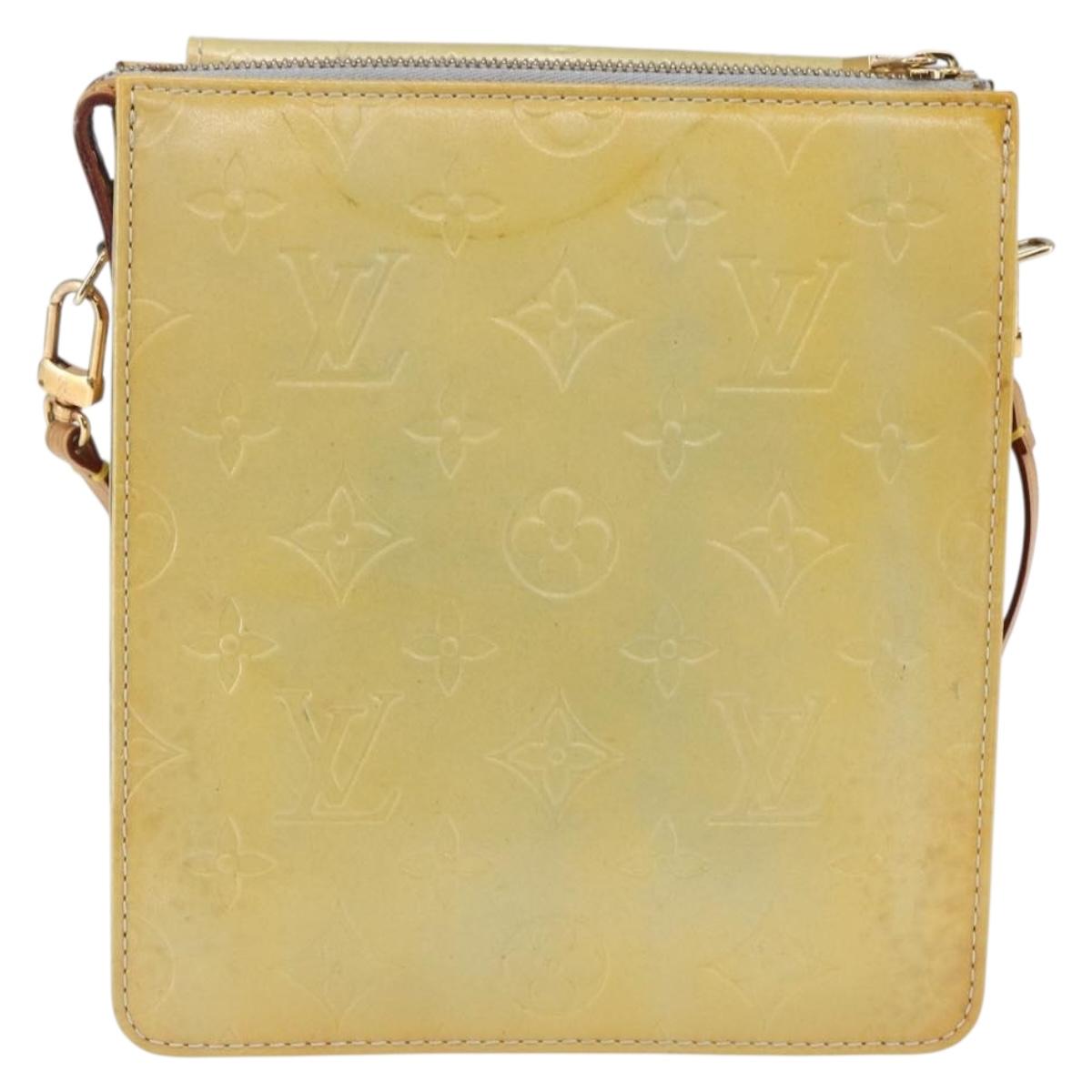 LOUIS VUITTON Monogram Vernis Motto Accessory Pouch Gris M91030 LV Auth BA10226