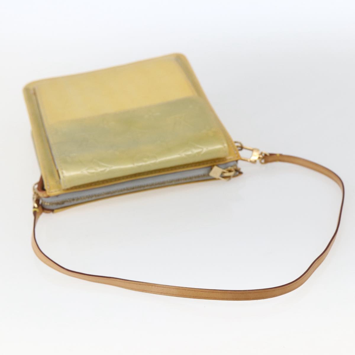 LOUIS VUITTON Monogram Vernis Motto Accessory Pouch Gris M91030 LV Auth BA10226